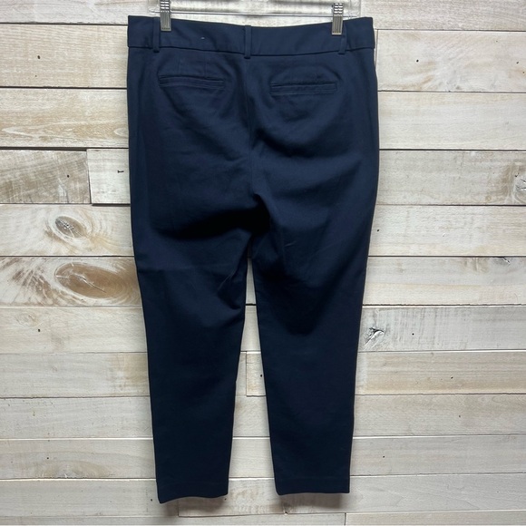 Talbots Hampshire Ankle Trouser Pants‎ Womens 8 Navy Blue Button Cuff Stretch - Picture 3 of 14